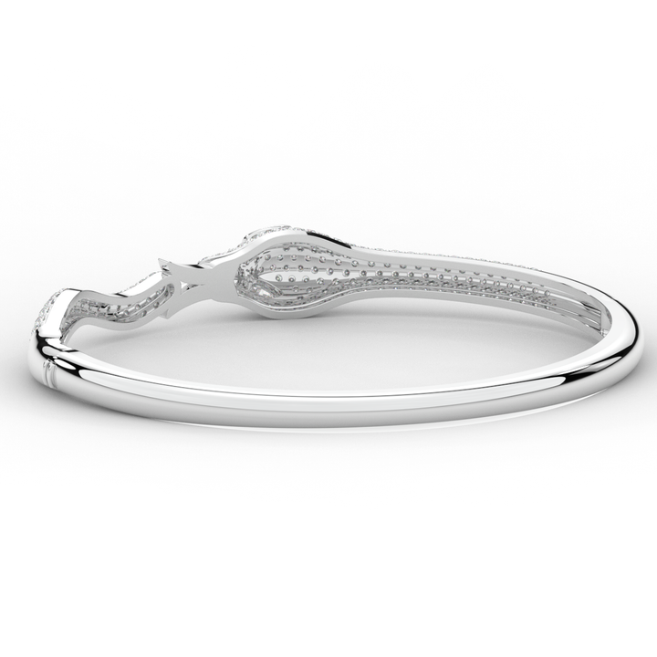 2.00CT.TW ROUND AND PEAR LAB DIAMOND SNAKE BANGLE