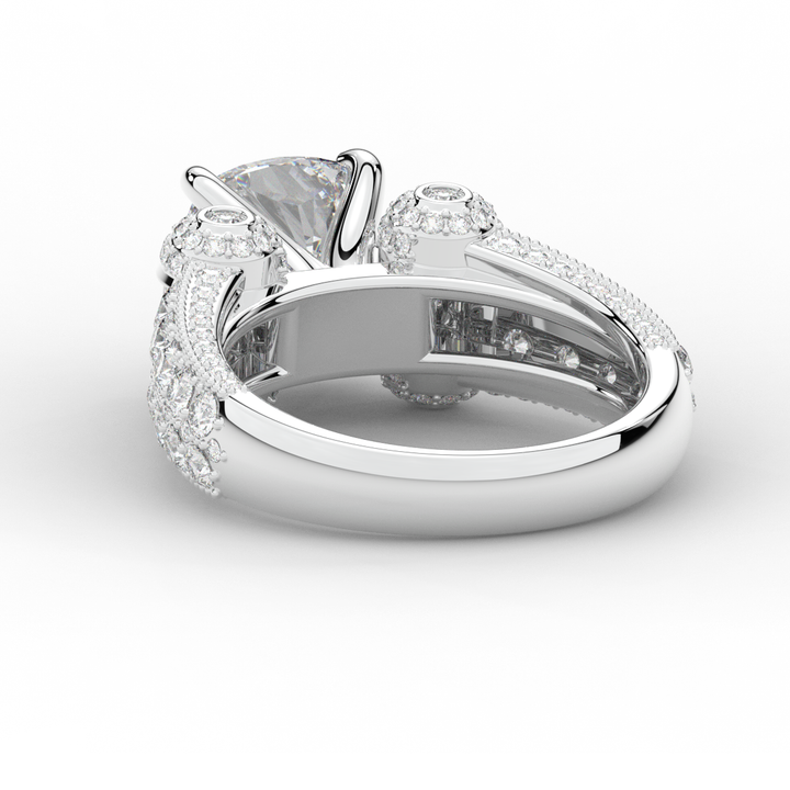 4.75CT.TW CUSHION LAB DIAMOND ENGAGEMENT RING