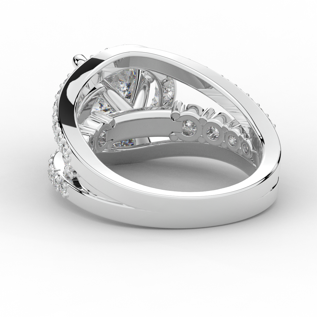 3.30CT.TW CUSHION LAB DIAMOND ENGAGEMENT RING