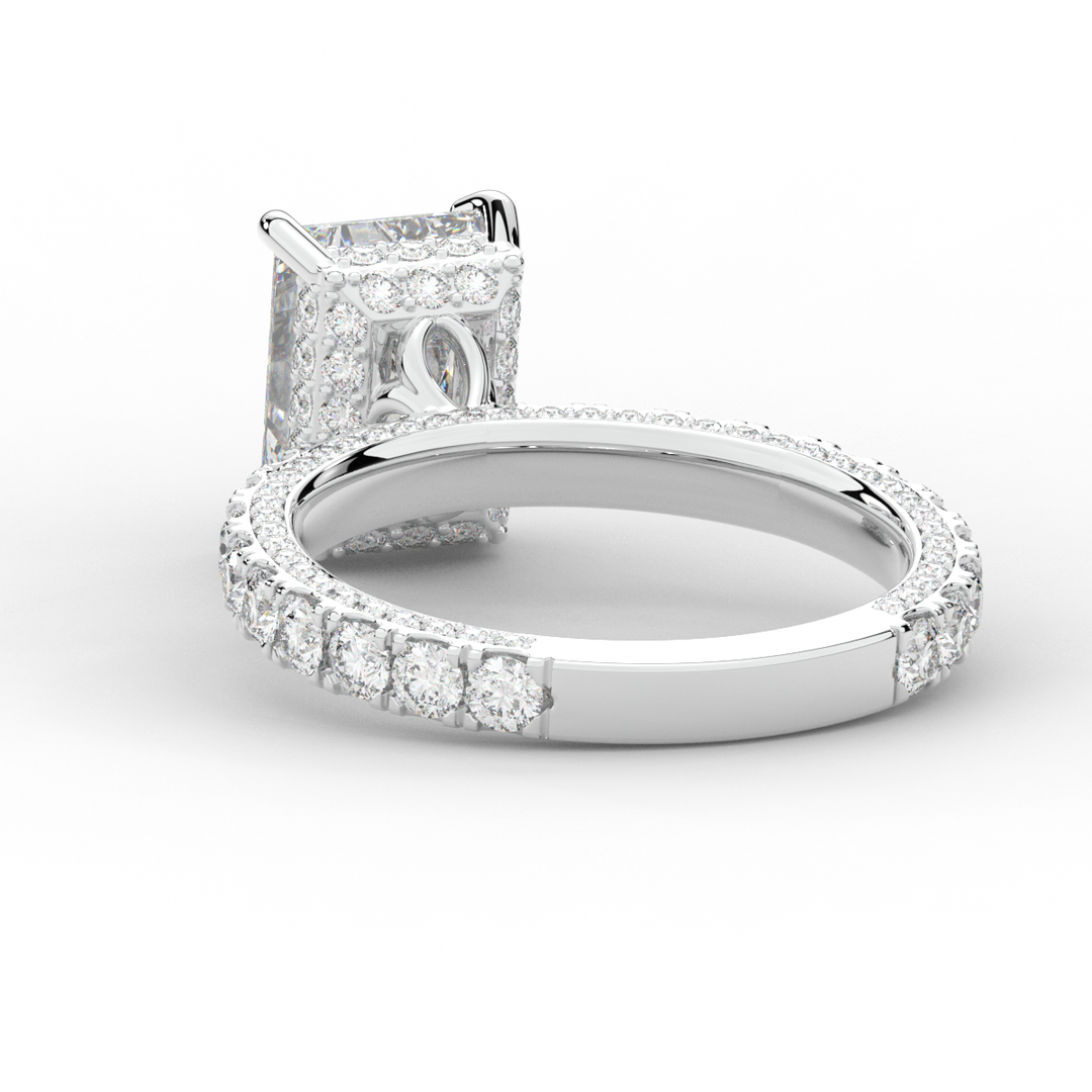 3.00CT.TW RADIANT LAB DIAMOND ENGAGEMENT RING