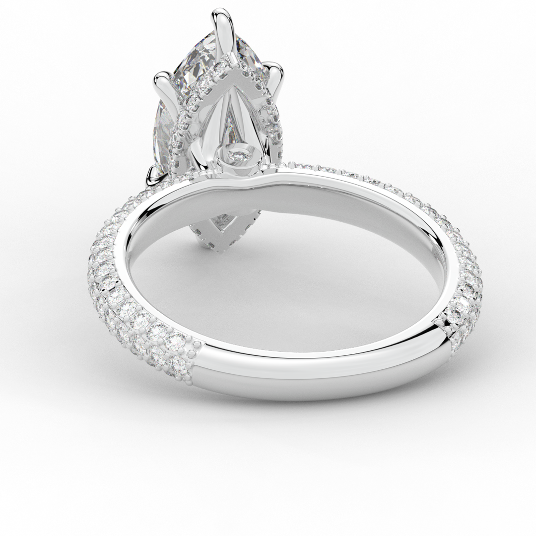 2.60CT.TW MARQUISE LAB DIAMOND ENGAGEMENT RING