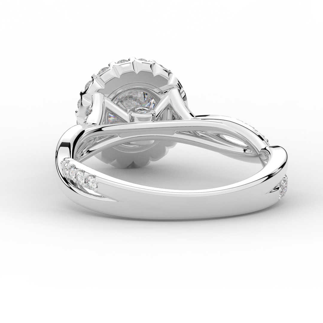 1.30CT.TW ROUND LAB DIAMOND ENGAGEMENT RING