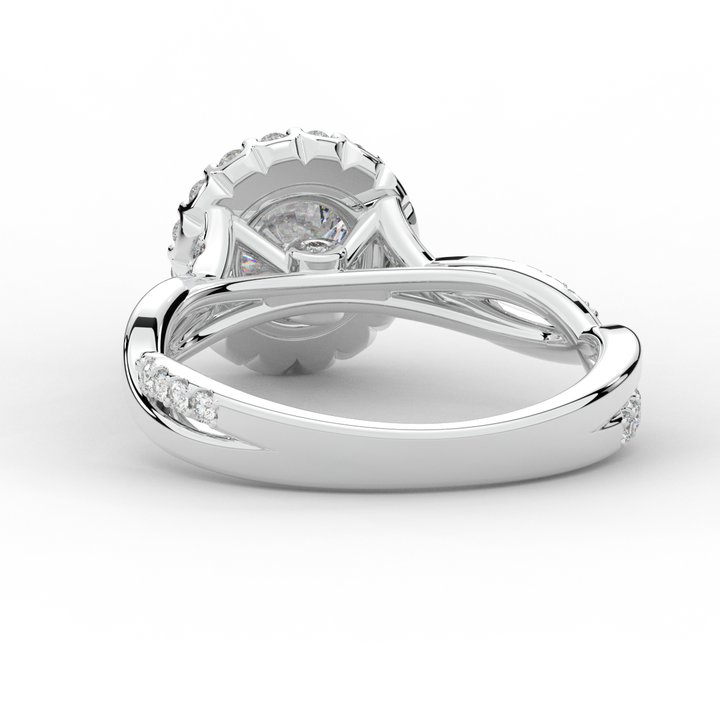 1.30CT.TW ROUND LAB DIAMOND ENGAGEMENT RING