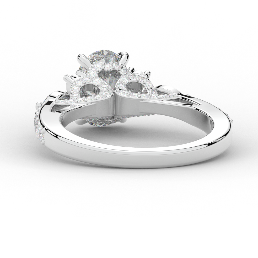 1.35CT.TW OVAL LAB DIAMOND ENGAGEMENT RING