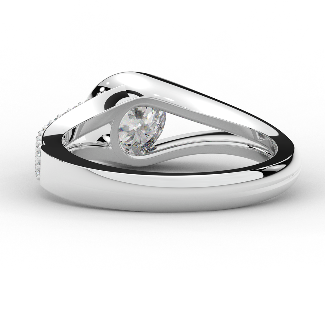 1.10CT.TW ROUND LAB DIAMOND SOLITAIRE ENGAGEMENT RING