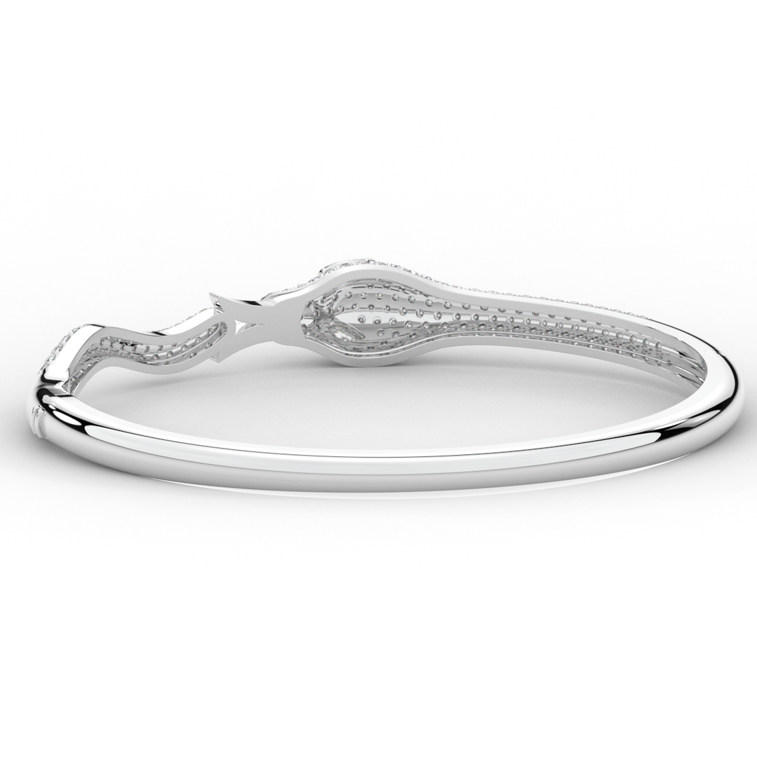 2.00CT.TW ROUND AND PEAR LAB DIAMOND SNAKE BANGLE