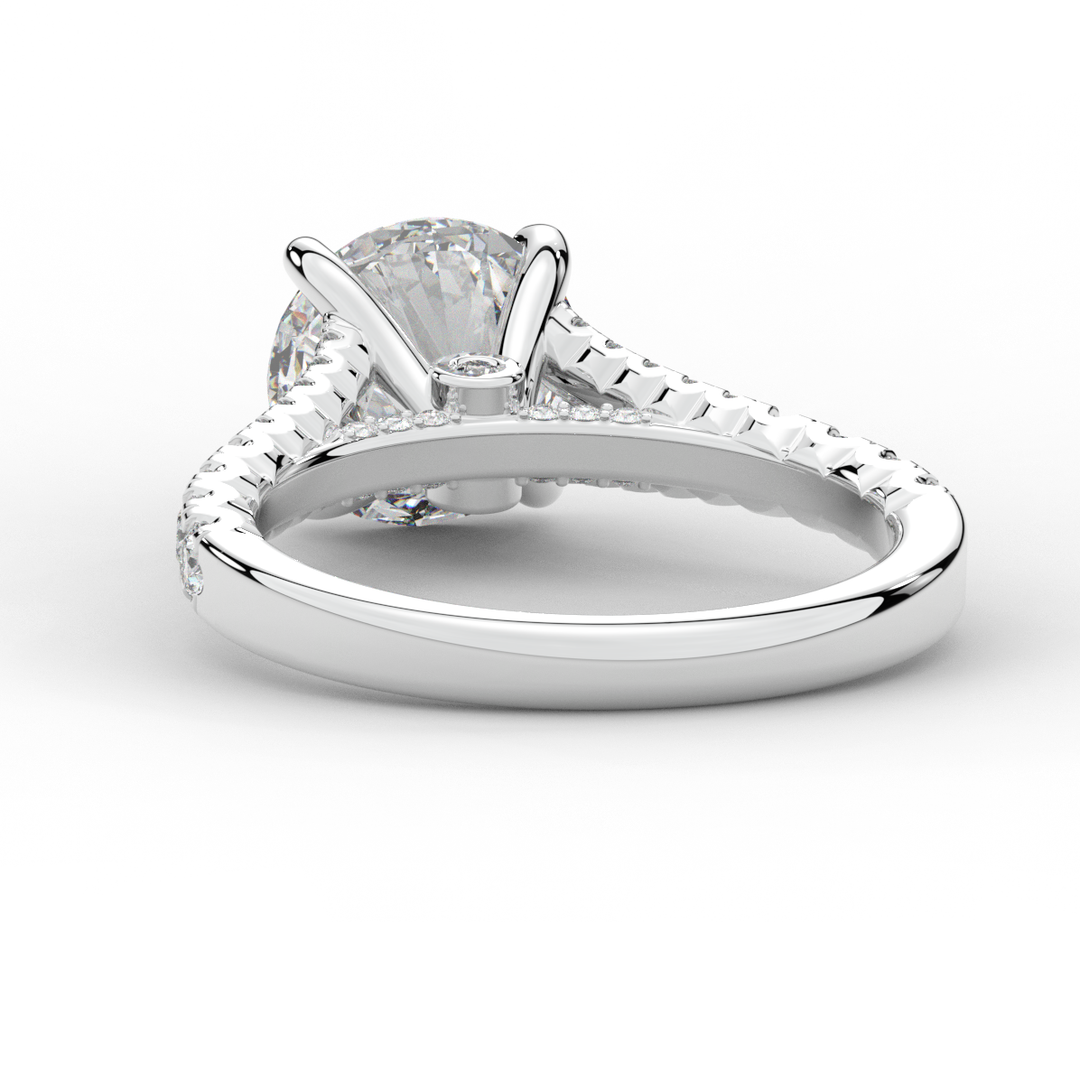 2.45CT.TW ROUND LAB DIAMOND ENGAGEMENT RING