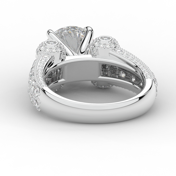 4.75CT.TW ROUND LAB DIAMOND ENGAGEMENT RING