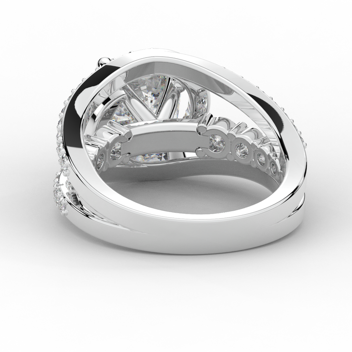 3.30CT.TW CUSHION LAB DIAMOND ENGAGEMENT RING