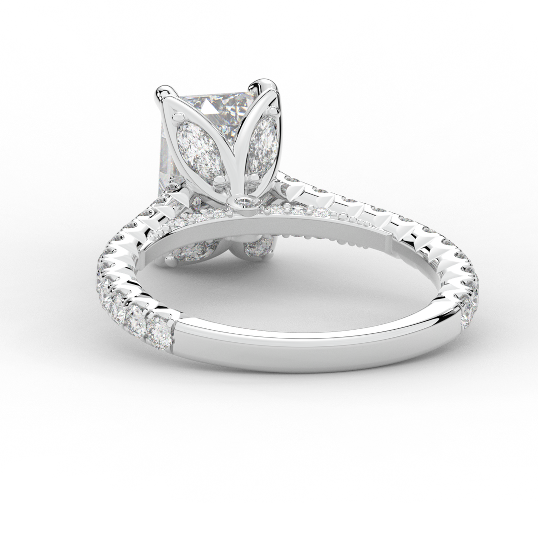 2.70CT.TW EMERALD CUT LAB DIAMOND SOLITAIRE ENGAGEMENT RING