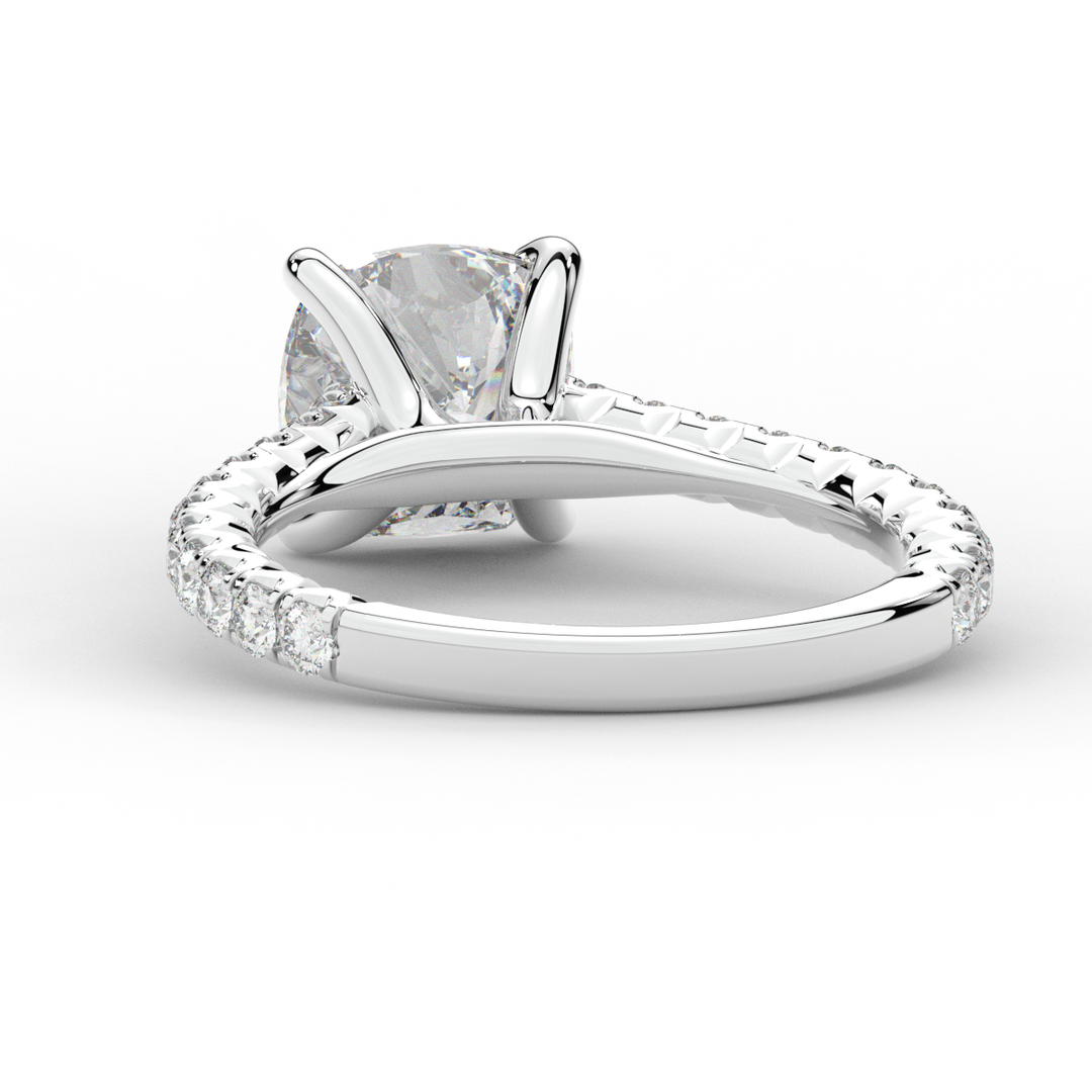 2.40CT.TW CUSHION LAB DIAMOND ENGAGEMENT RING