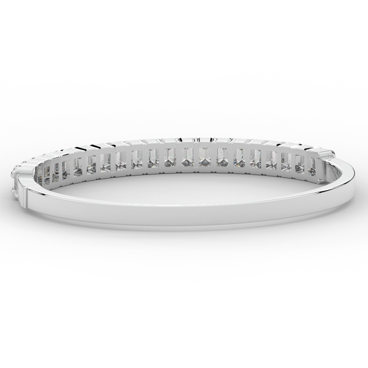 6.50CT.TW EMERALD CUT LAB DIAMOND BANGLE