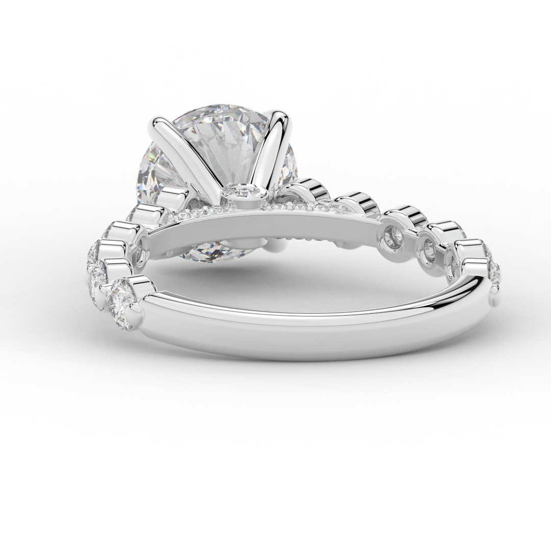 3.90CT.TW ROUND LAB DIAMOND ENGAGEMENT RING