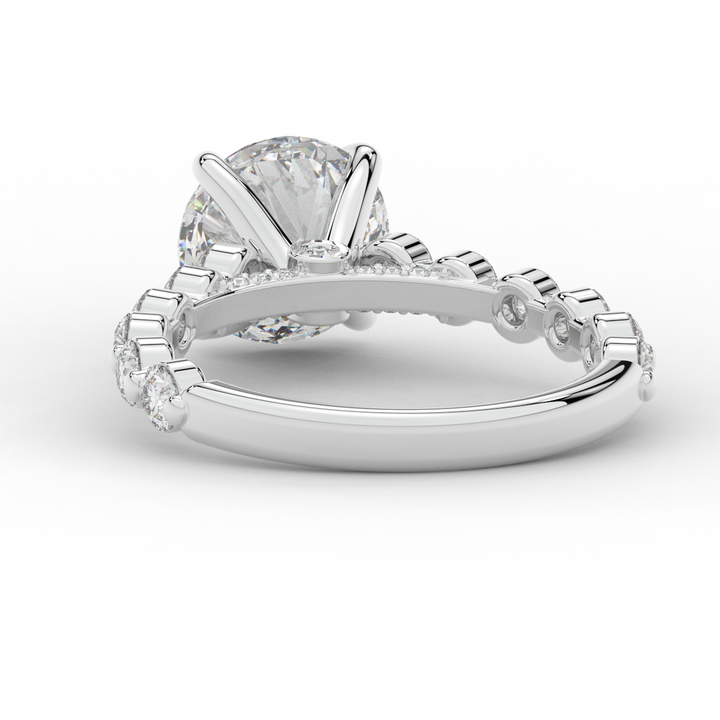 3.90CT.TW ROUND LAB DIAMOND ENGAGEMENT RING