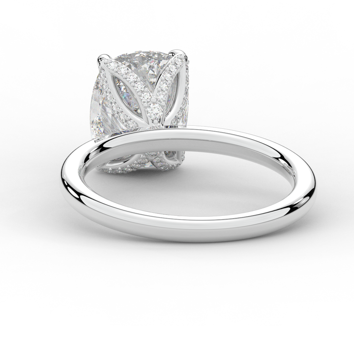 3.10CT.TW CUSHION LAB DIAMOND ENGAGEMENT RING