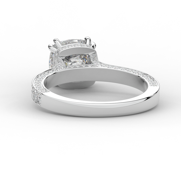 2.60CT.TW CUSHION LAB DIAMOND SOLITAIRE ENGAGEMENT RING