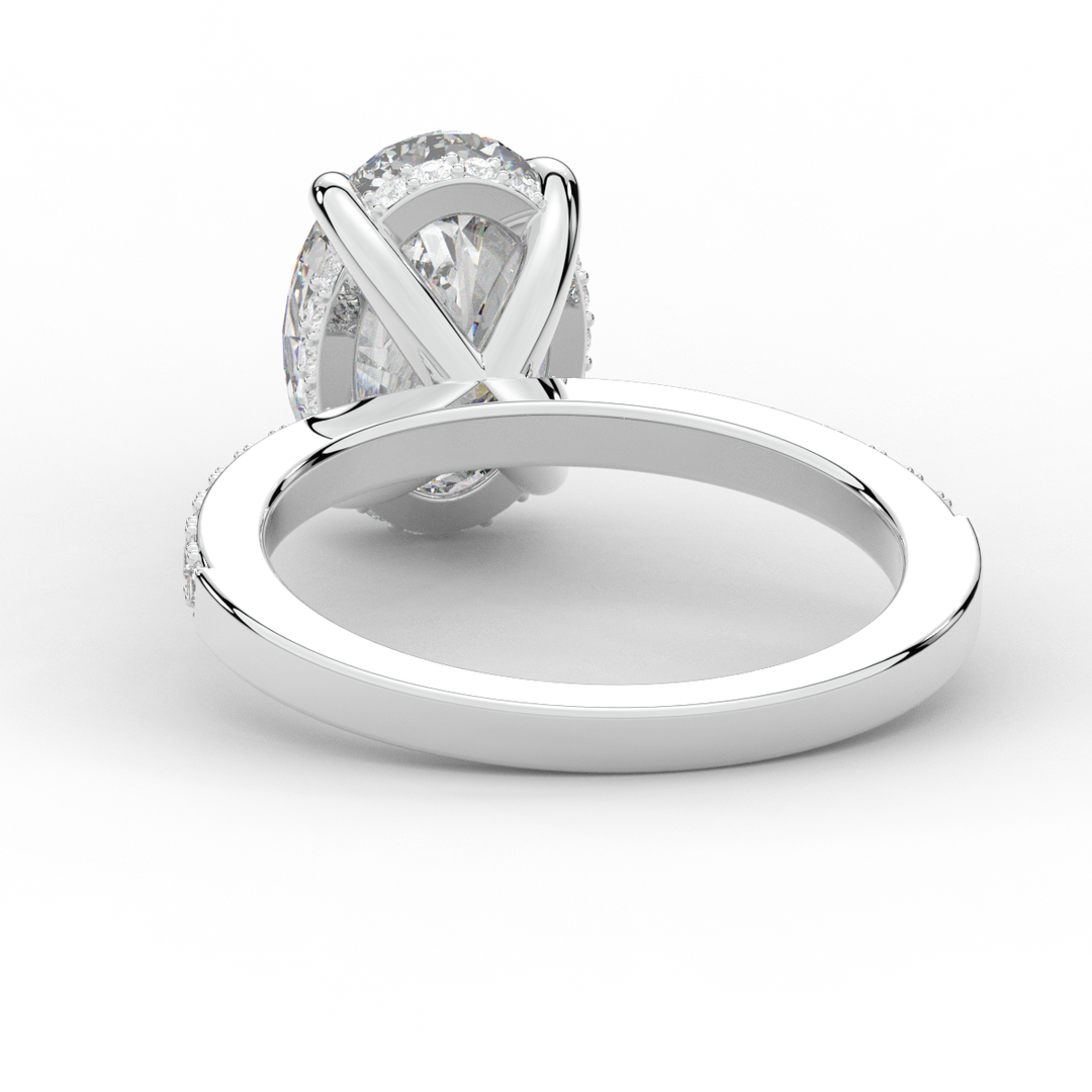 2.70CT.TW OVAL LAB DIAMOND SOLITAIRE ENGAGEMENT RING