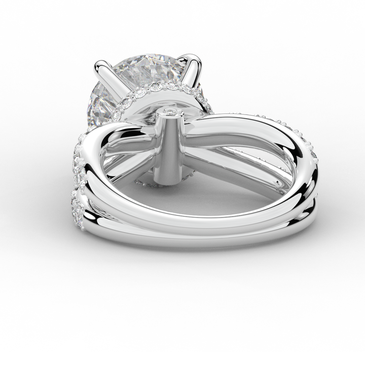 6.25CT.TW ROUND LAB DIAMOND ENGAGEMENT RING