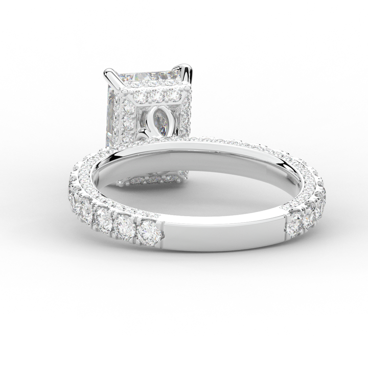 3.00CT.TW RADIANT LAB DIAMOND ENGAGEMENT RING