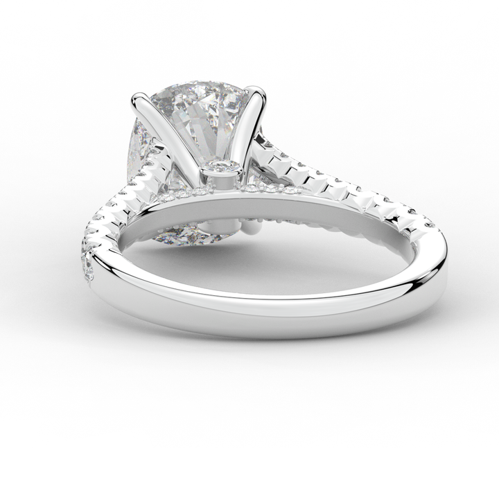 3.45CT.TW CUSHION LAB DIAMOND ENGAGEMENT RING