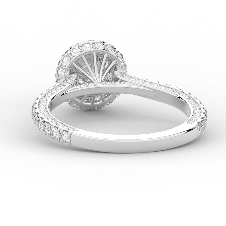 1.90CT.TW ROUND LAB DIAMOND HALO ENGAGEMENT RING