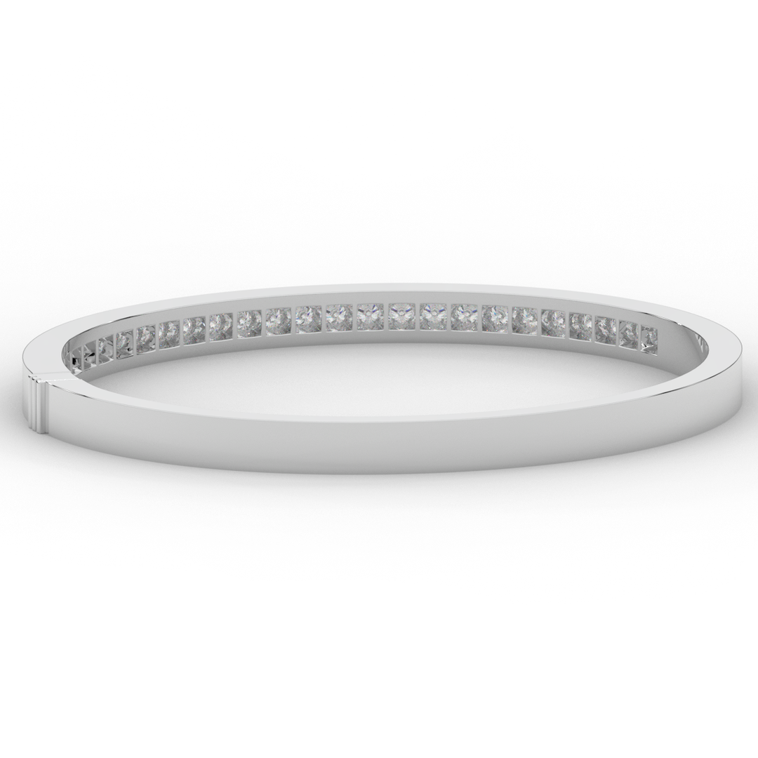 1.25CT.TW ROUND LAB DIAMOND BANGLE