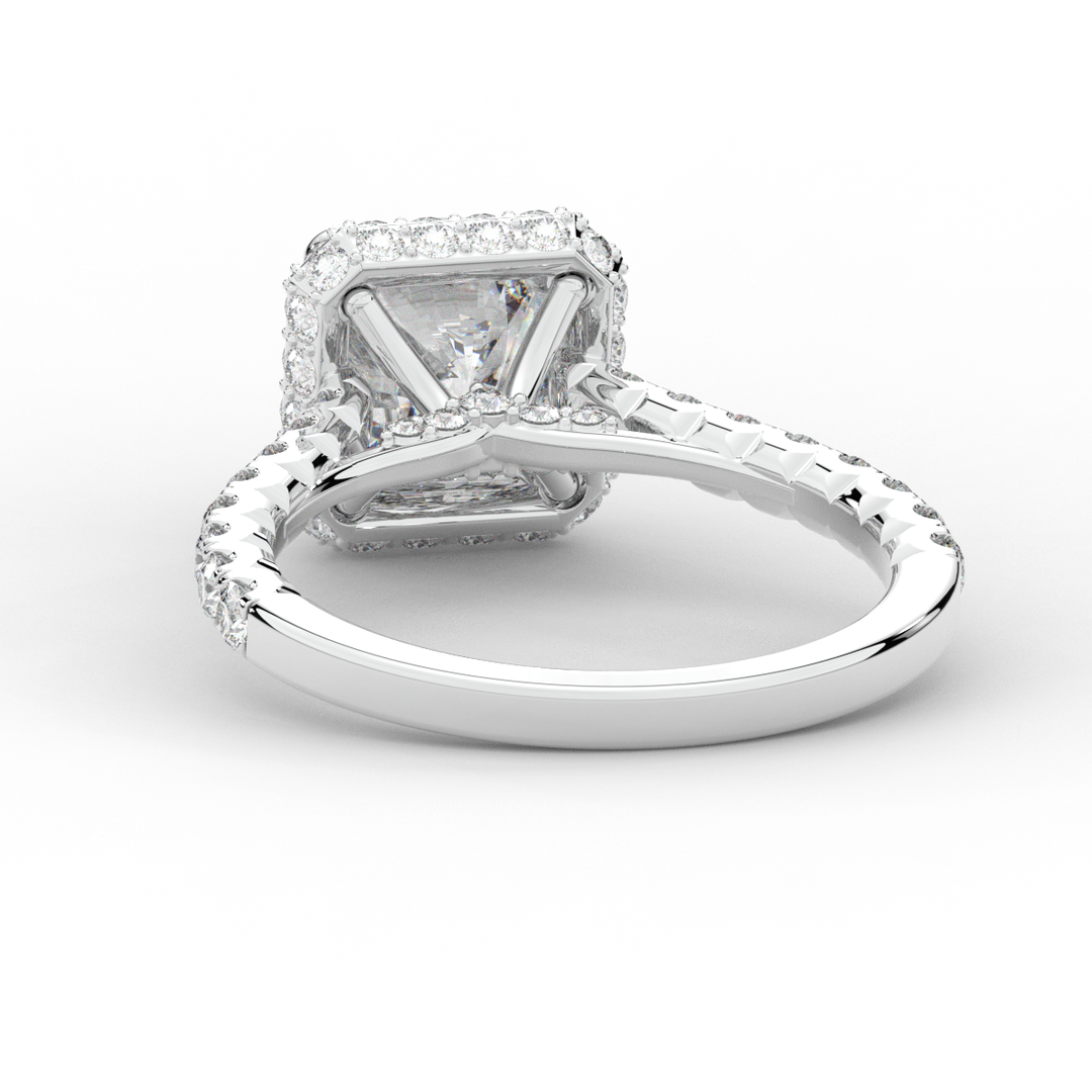 2.75CT.TW CUSHION LAB DIAMOND HALO ENGAGEMENT RING