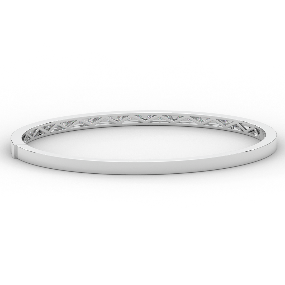 0.90CT.TW ROUND LAB DIAMOND BANGLE