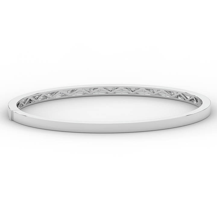 0.90CT.TW ROUND LAB DIAMOND BANGLE