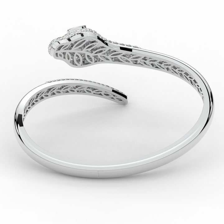 3.75CT.TW ROUND AND PEAR LAB DIAMOND SNAKE BANGLE