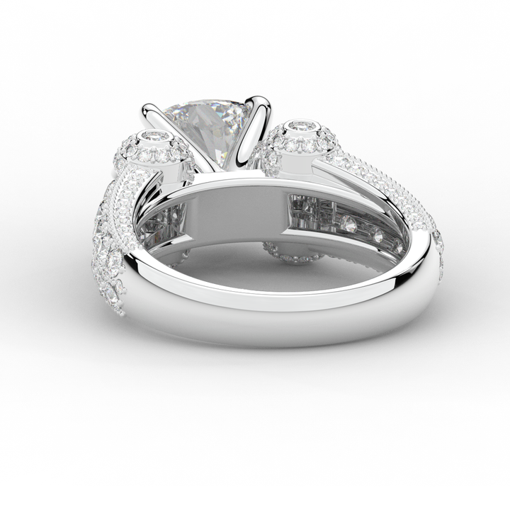 4.75CT.TW CUSHION LAB DIAMOND ENGAGEMENT RING