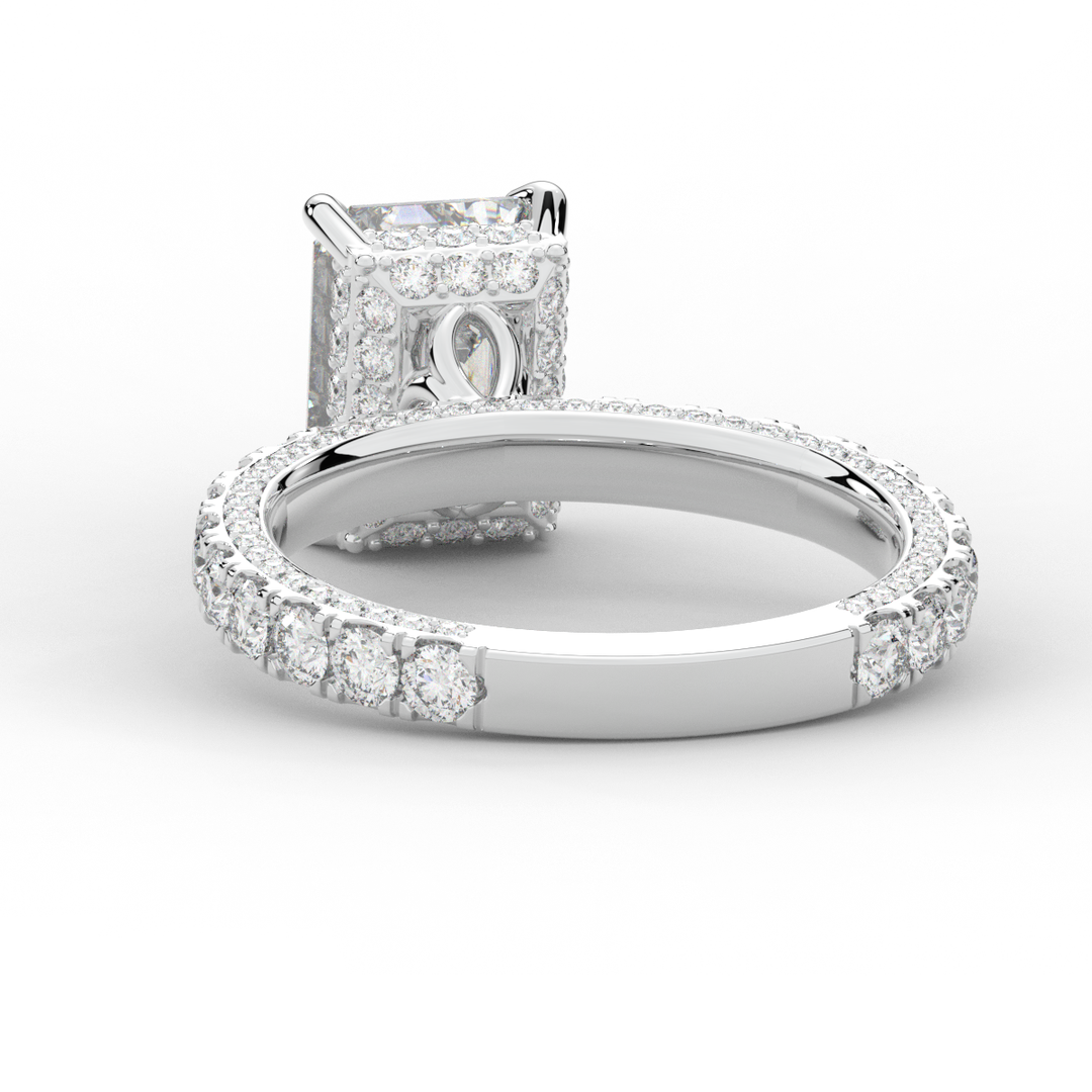 3.00CT.TW EMERALD CUT LAB DIAMOND ENGAGEMENT RING