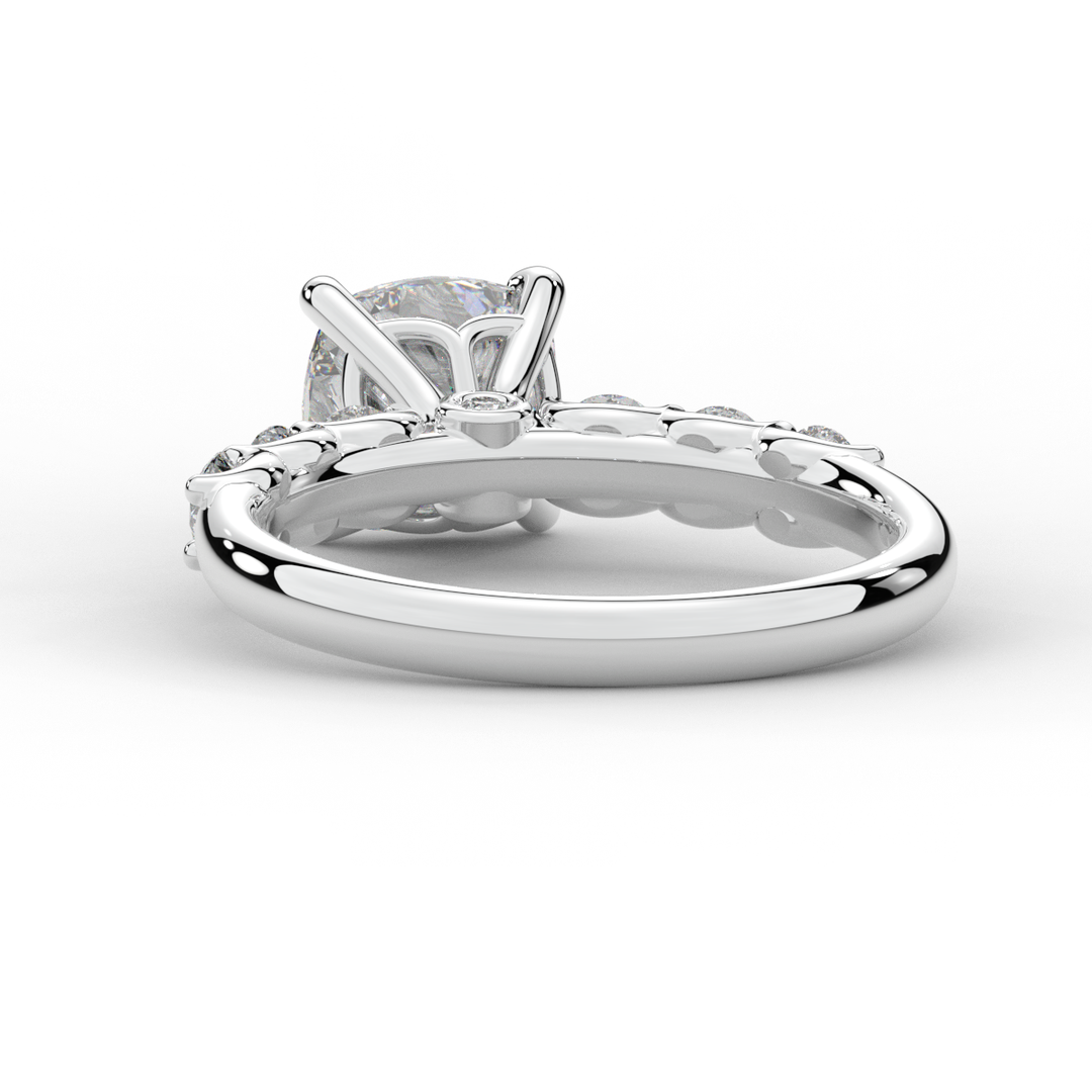 2.60CT.TW CUSHION LAB DIAMOND SOLITAIRE ENGAGEMENT RING