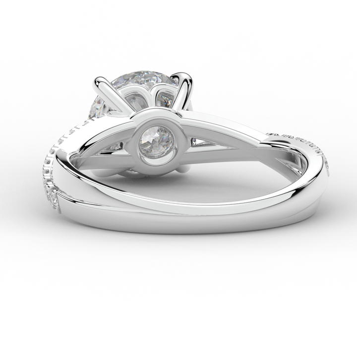 2.20CT.TW ROUND LAB DIAMOND TWISTBAND ENGAGEMENT RING