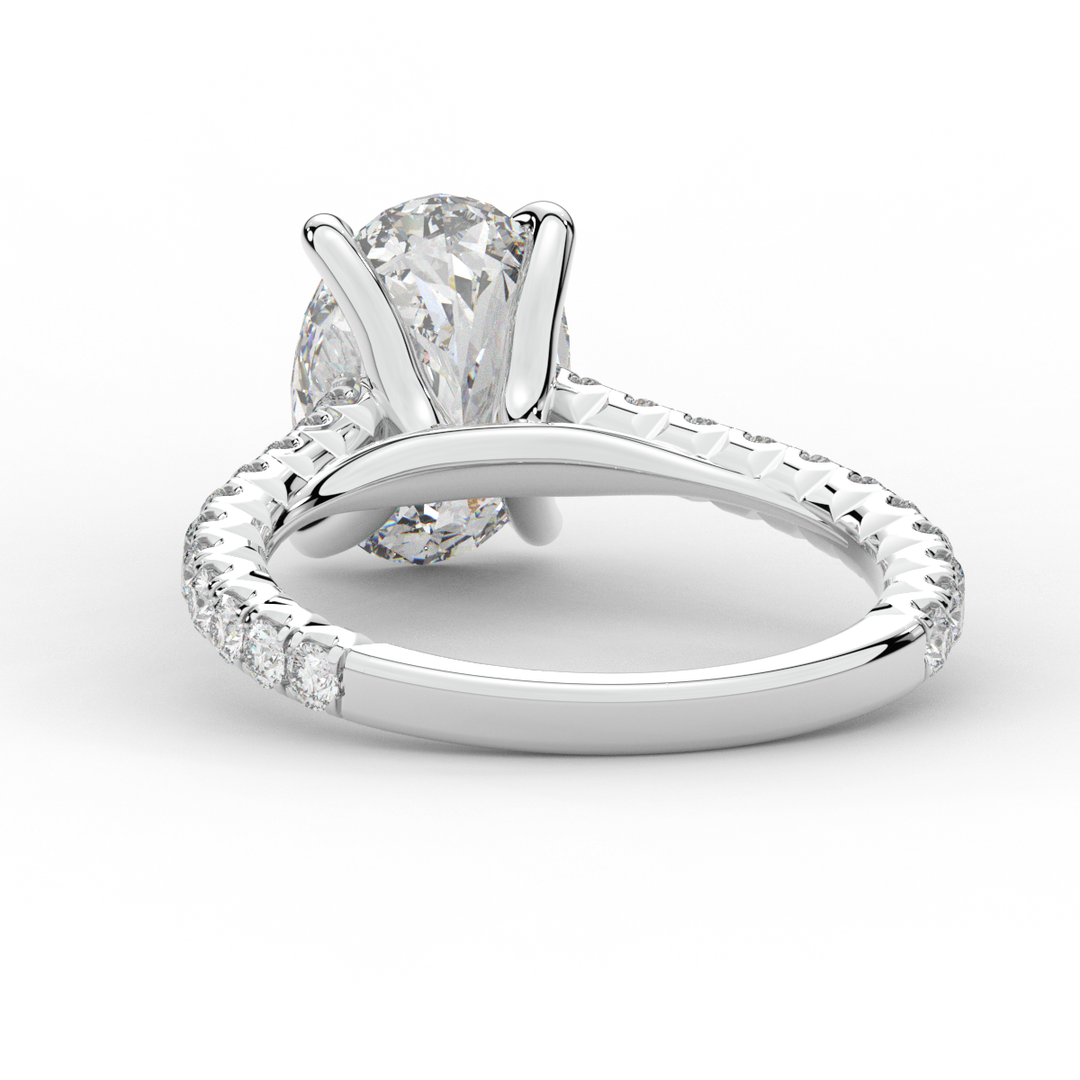 2.40CT.TW OVAL LAB DIAMOND ENGAGEMENT RING