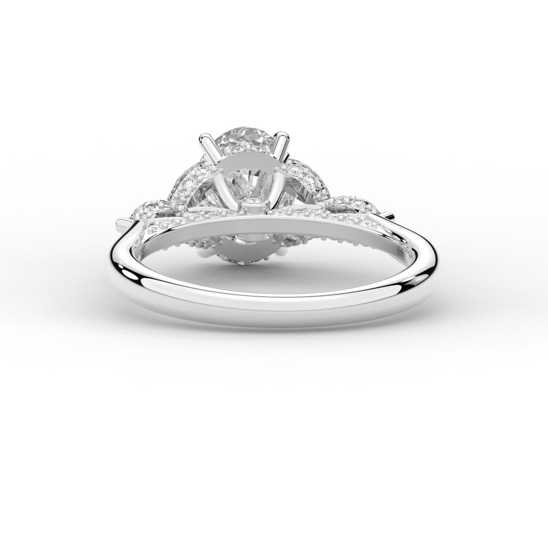 2.00CT.TW OVAL LAB DIAMOND ENGAGEMENT RING