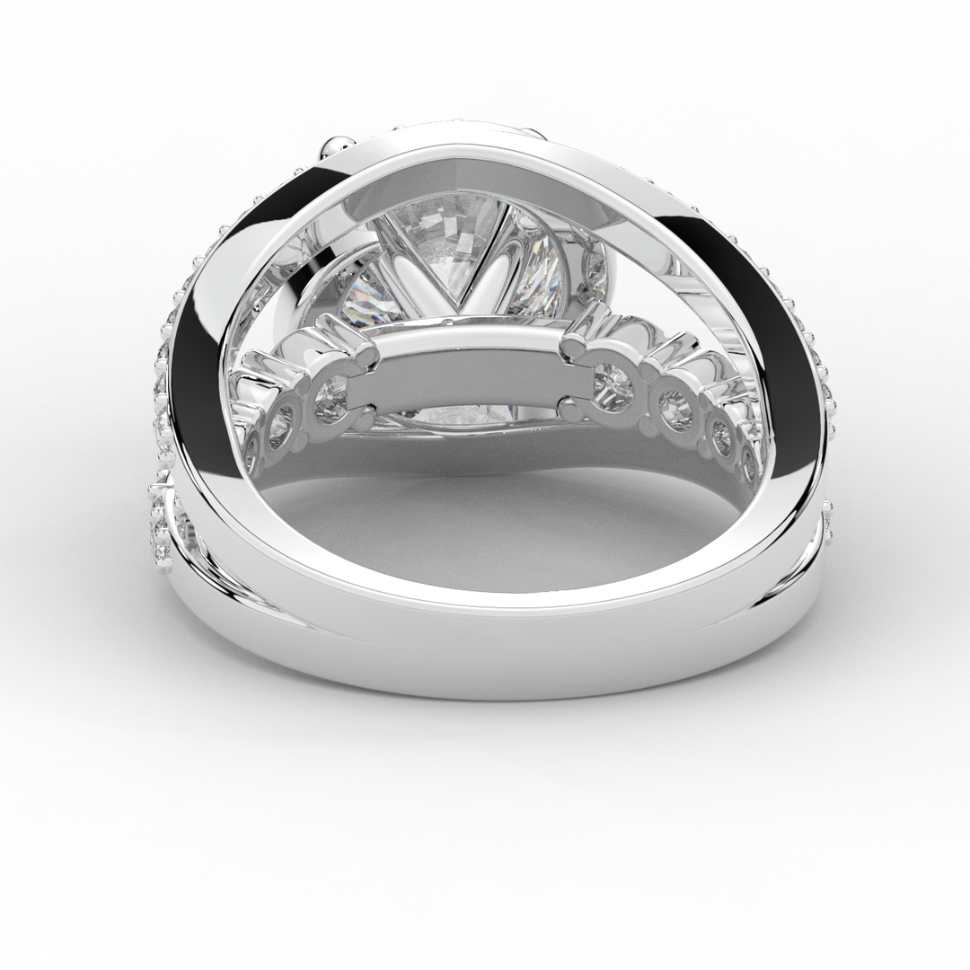 3.30CT.TW ROUND LAB DIAMOND ENGAGEMENT RING