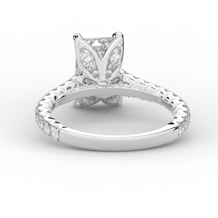 2.70CT.TW EMERALD CUT LAB DIAMOND SOLITAIRE ENGAGEMENT RING