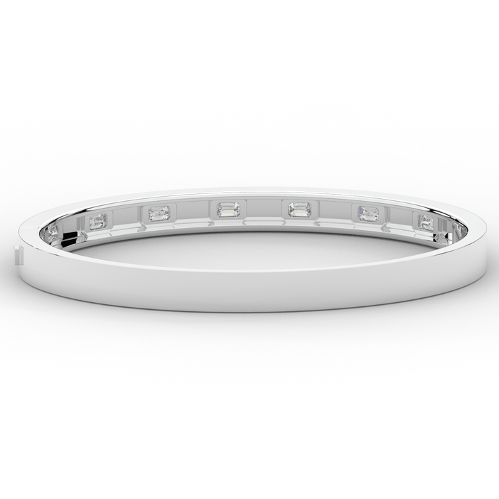 1.25CT.TW ROUND LAB DIAMOND BEZEL SET BANGLE