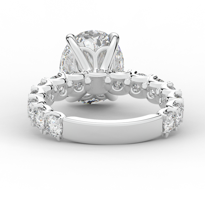 4.35CT.TW OVAL LAB DIAMOND ENGAGEMENT RING