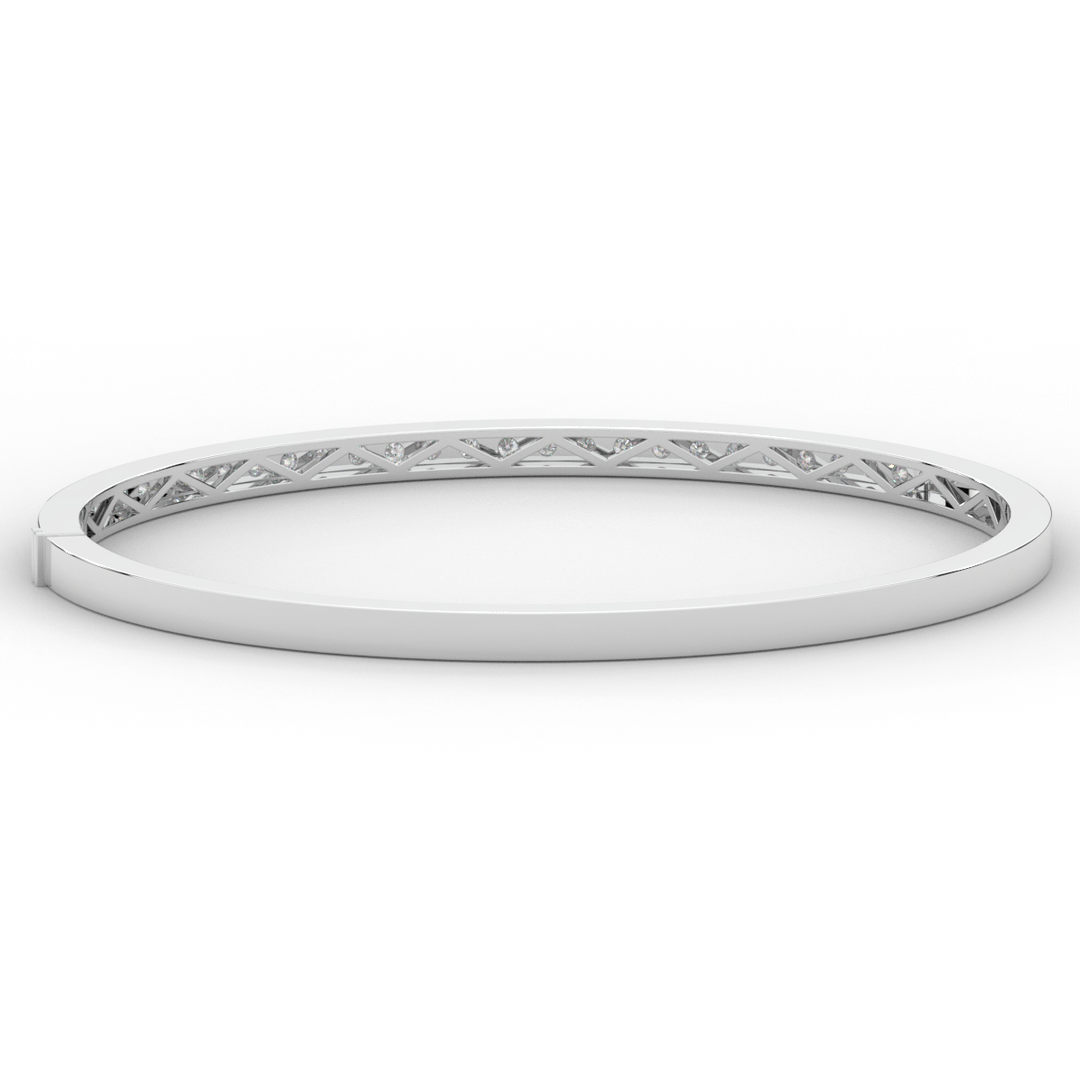 0.90CT.TW ROUND LAB DIAMOND BANGLE