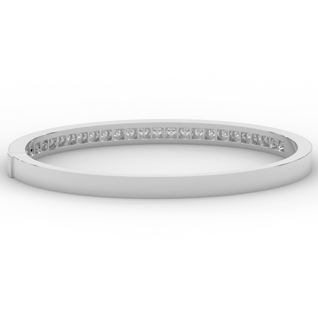 1.25CT.TW ROUND LAB DIAMOND BANGLE