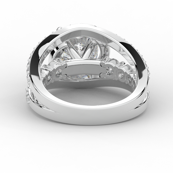 3.30CT.TW CUSHION LAB DIAMOND ENGAGEMENT RING