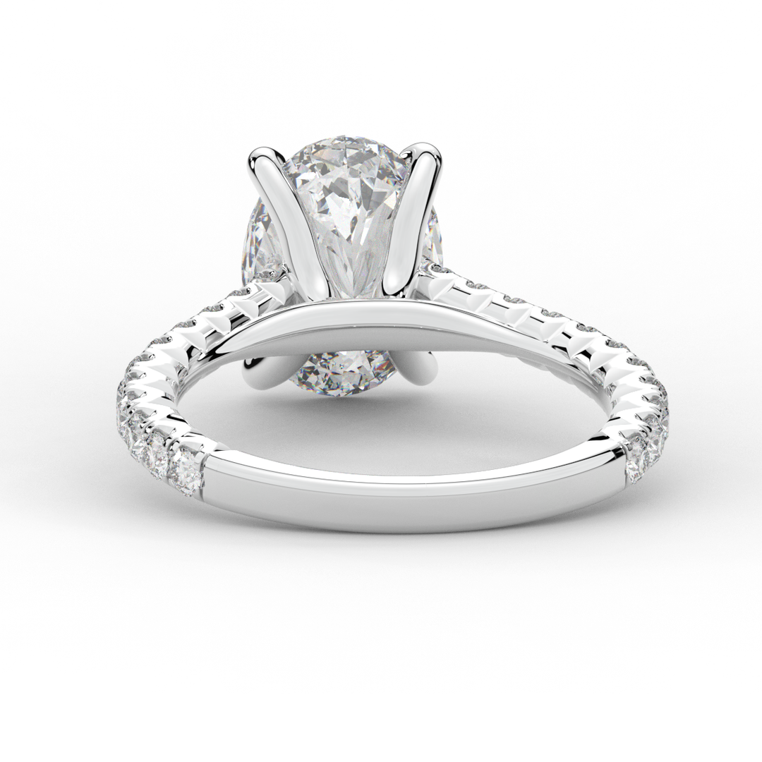 2.40CT.TW OVAL LAB DIAMOND ENGAGEMENT RING