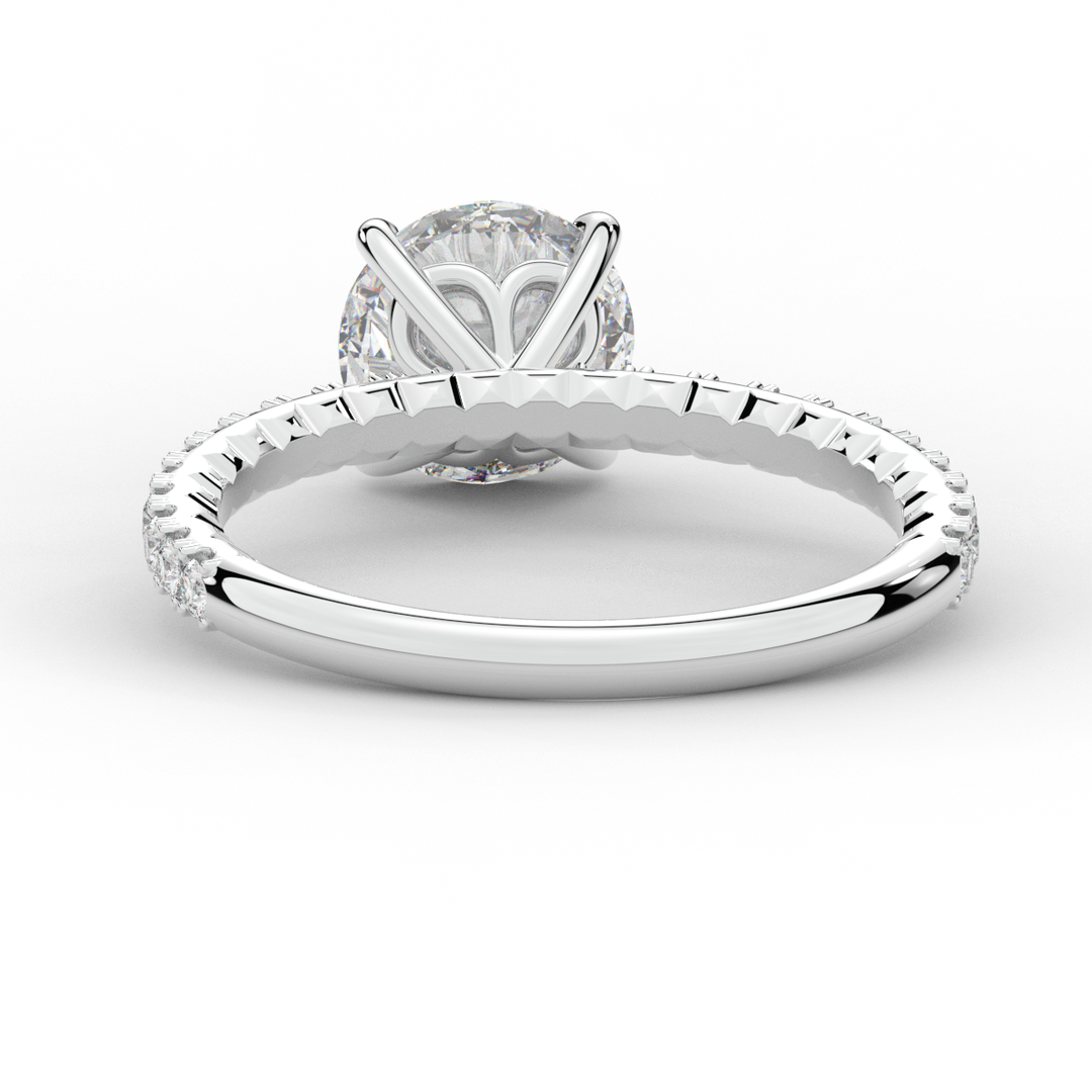 1.75CT.TW ROUND LAB DIAMOND SOLITAIRE ENGAGEMENT RING