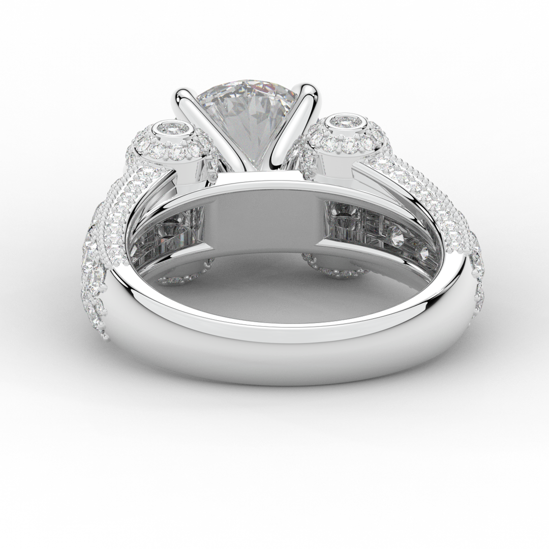 4.75CT.TW ROUND LAB DIAMOND ENGAGEMENT RING