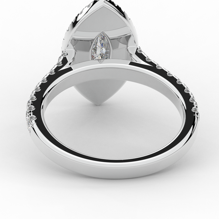 1.00CT.TW MARQUISE LAB DIAMOND HALO ENGAGEMENT RING