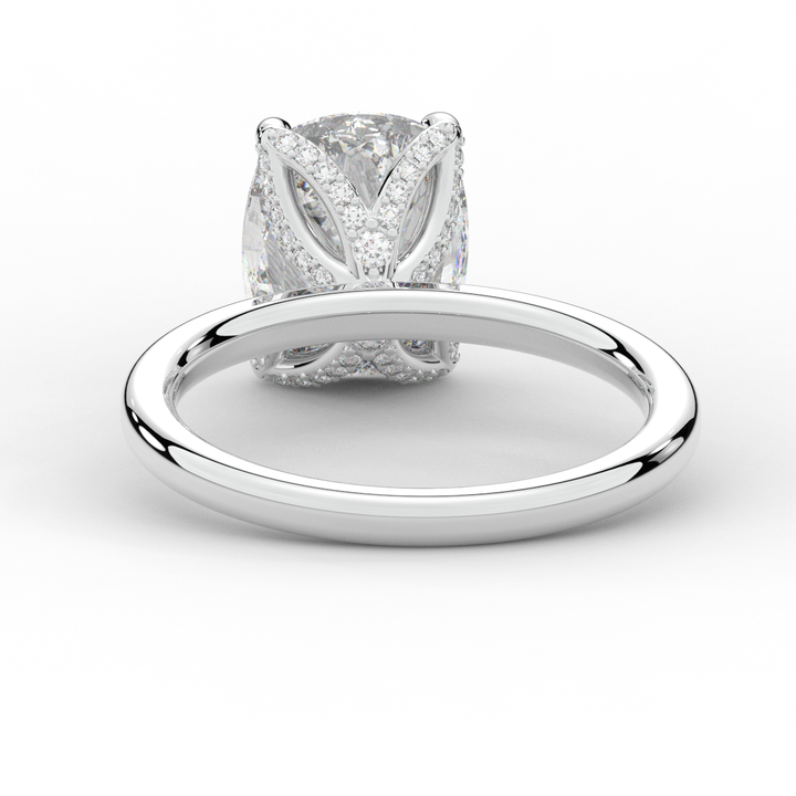 3.10CT.TW CUSHION LAB DIAMOND ENGAGEMENT RING