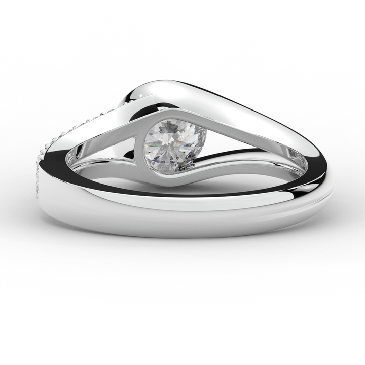 1.10CT.TW ROUND LAB DIAMOND SOLITAIRE ENGAGEMENT RING