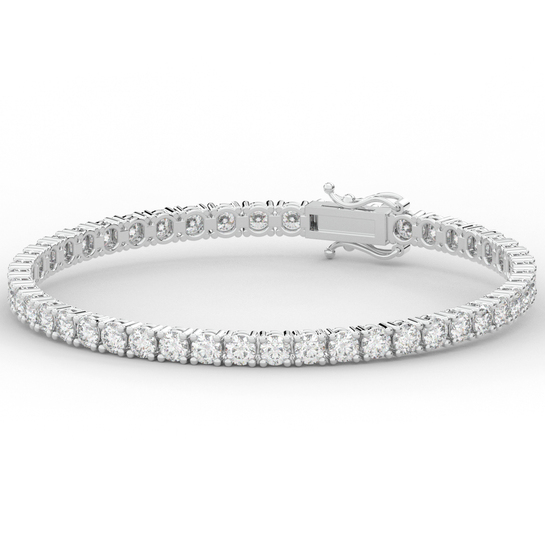 7.00CT.TW ROUND LAB DIAMOND TENNIS BRACELET